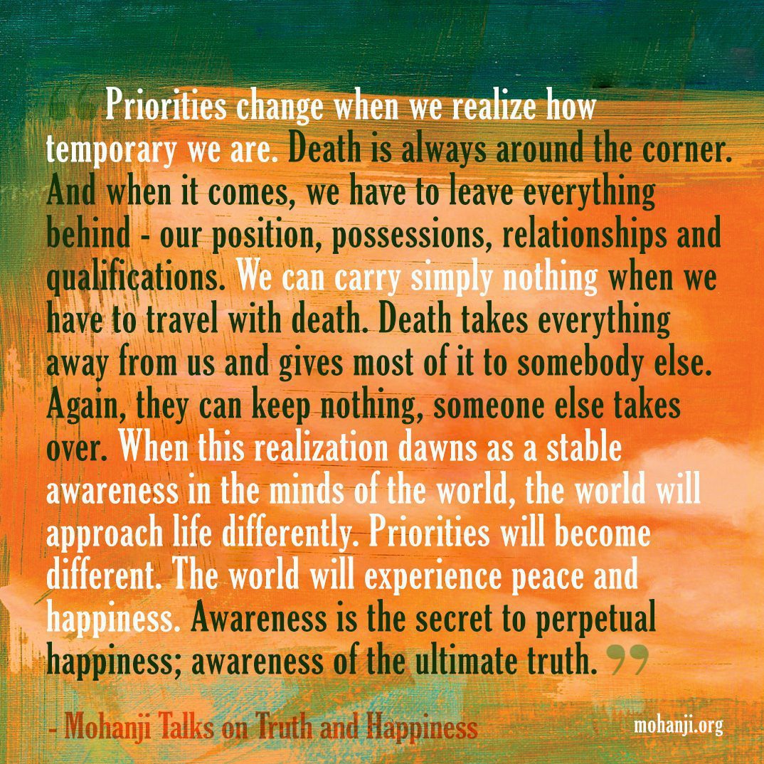 Mohanji quote - Truth and happiness